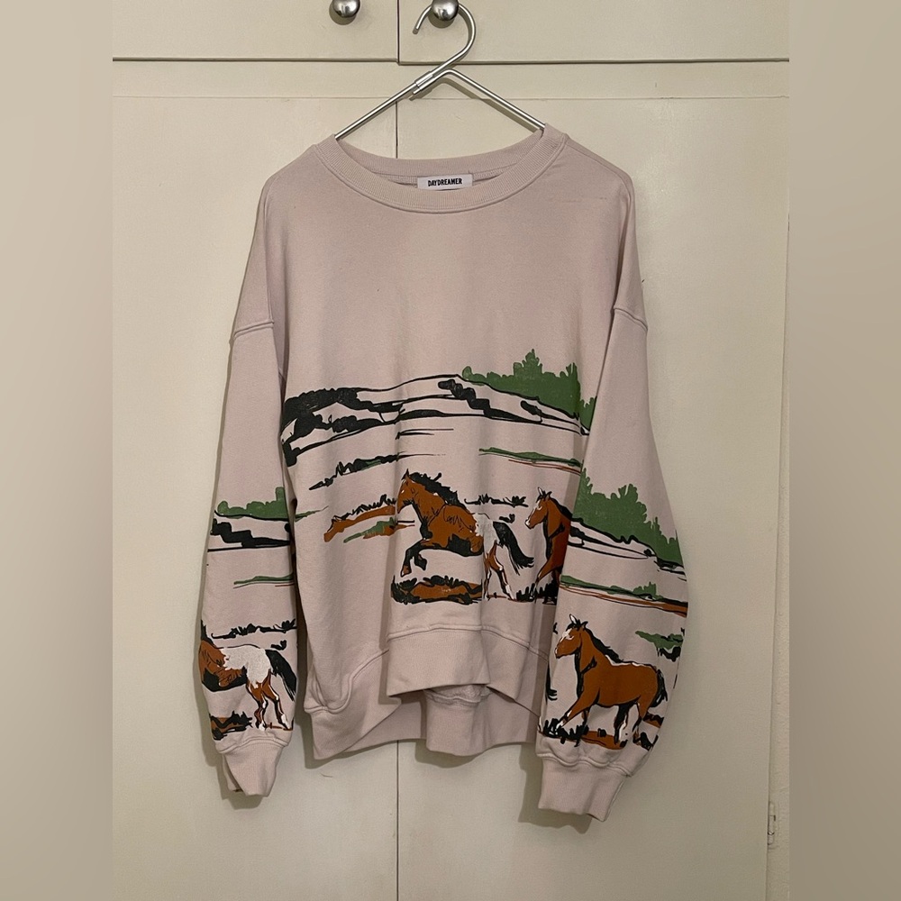 Running Horses DAYDREAMER oversized graphic sweatshirt